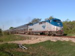 AMTK 114  22Mar2012  NB Train 22 (Texas Eagle) approaching FM 1102 